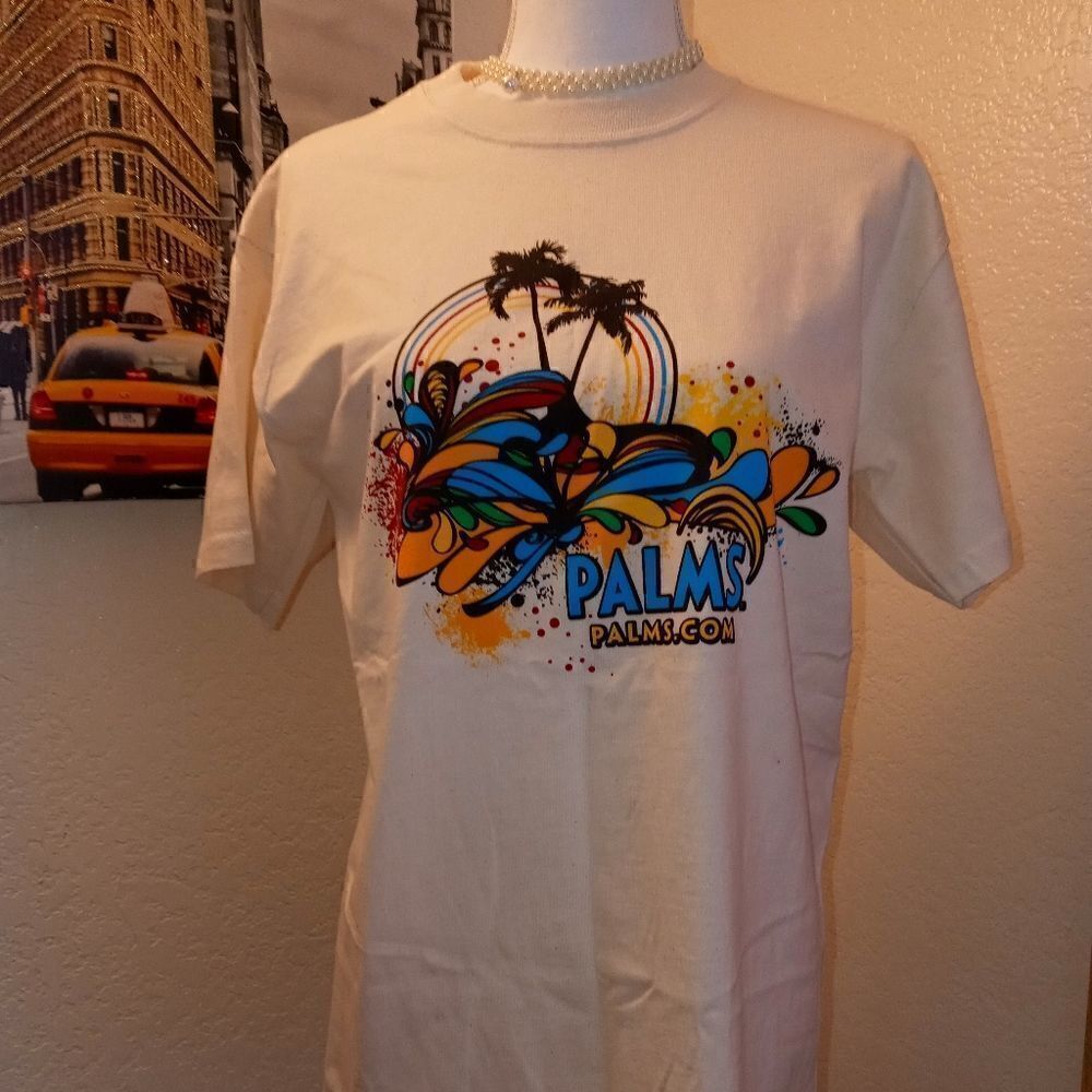 Palms Vintage Las Vegas Bright Colored T Shirt-Size Medium-New